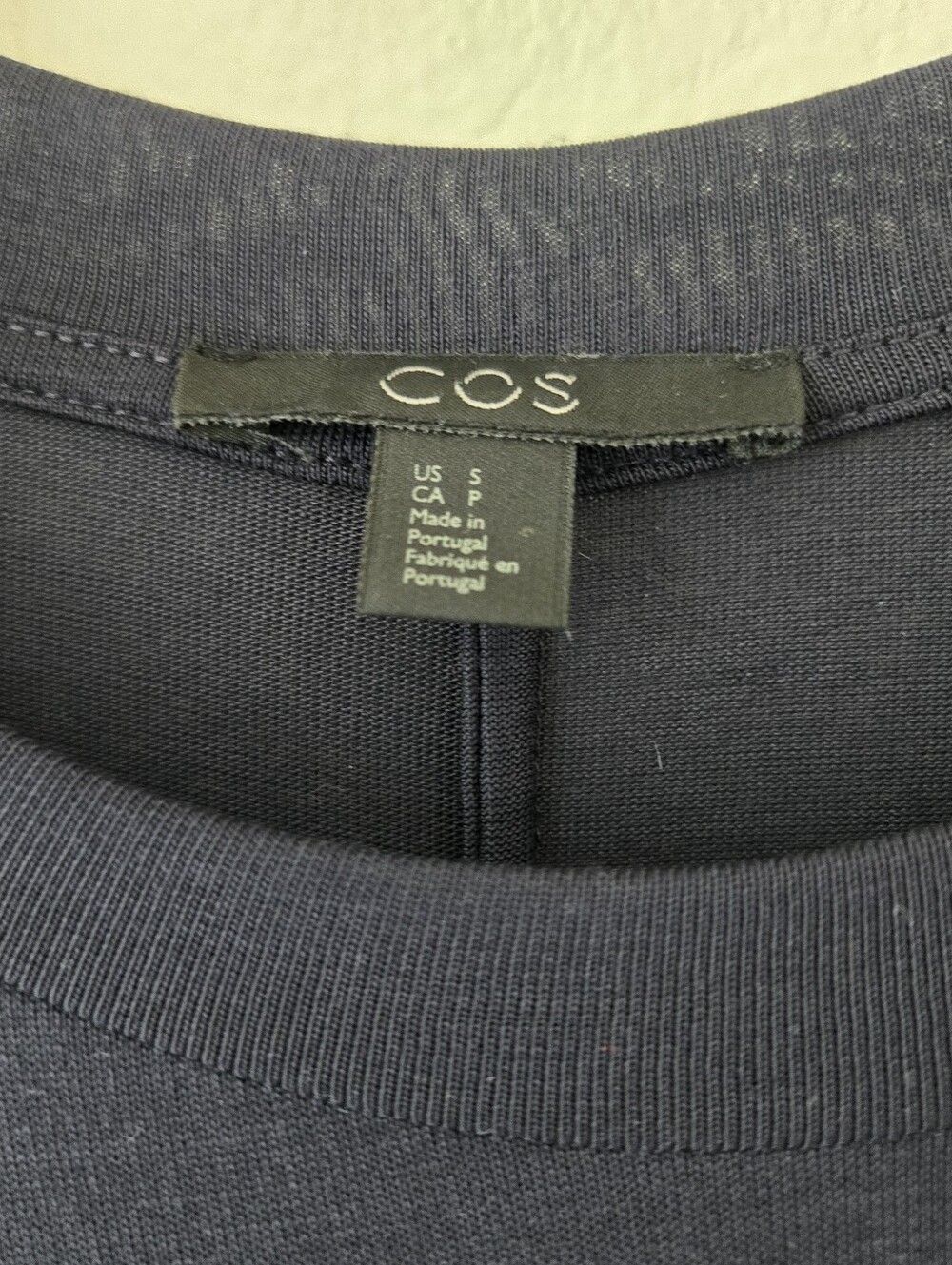 COS Voluminous Maxi T-shirt Dress Navy Relaxed Fit Pullover Size Small Lyocell - Picture 10 of 16
